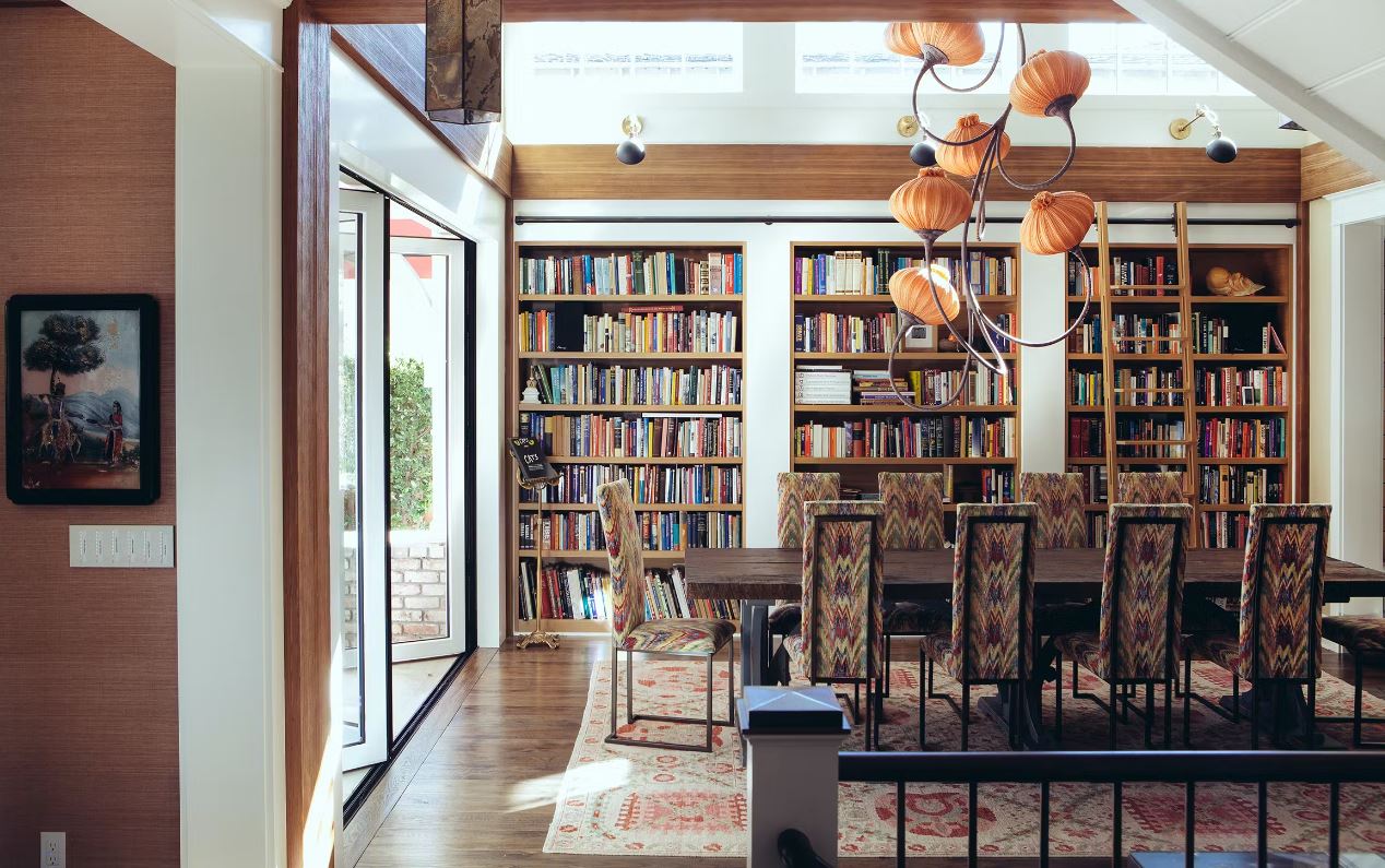 Dining room in radiant cooling and heating project.